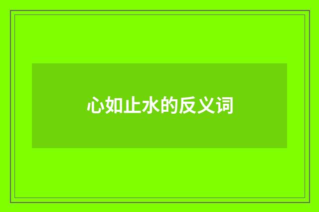 心如止水的反义词