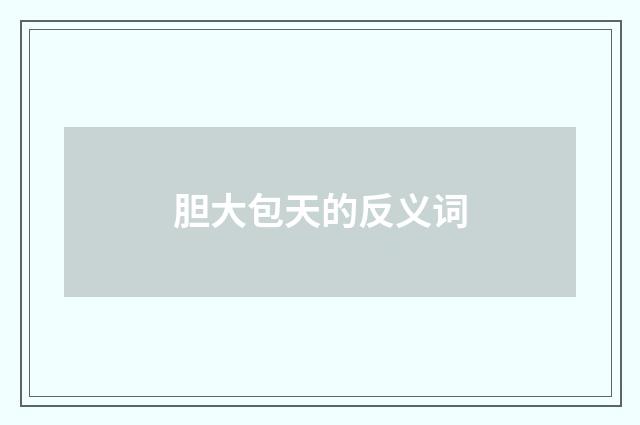 胆大包天的反义词