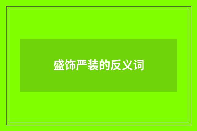 盛饰严装的反义词