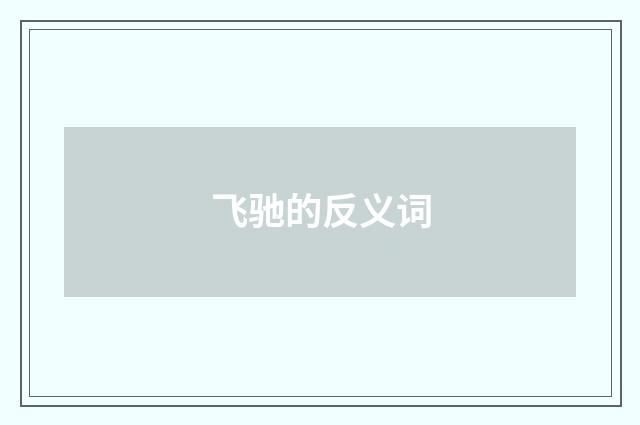 飞驰的反义词