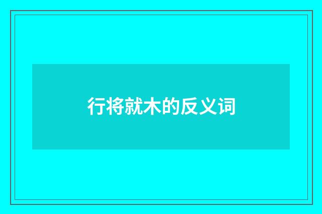 行将就木的反义词