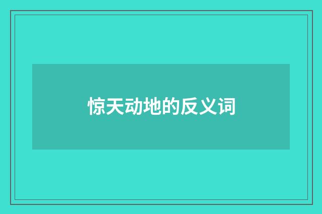 惊天动地的反义词