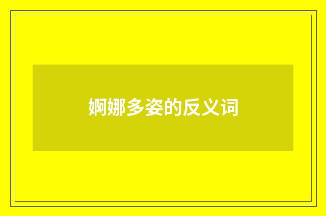 婀娜多姿的反义词