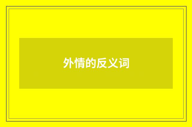 外情的反义词