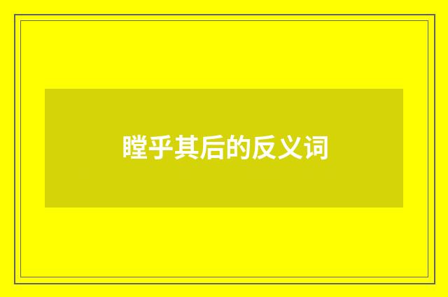 瞠乎其后的反义词