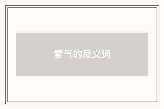 素气的反义词