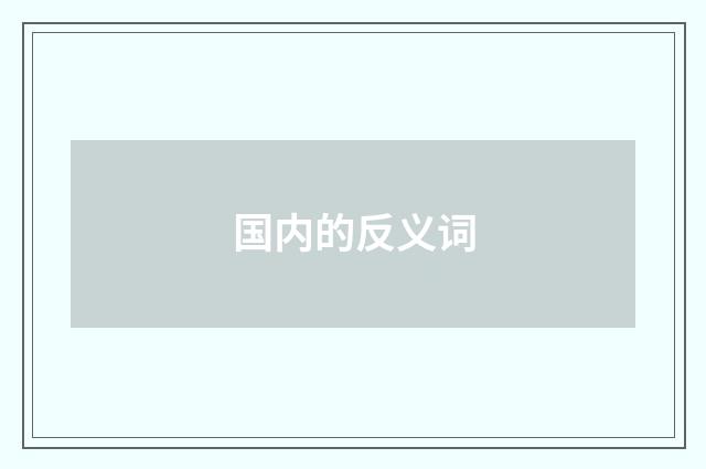 国内的反义词