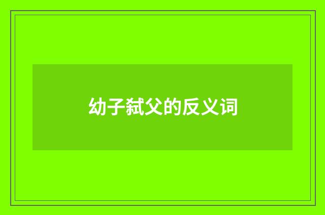 幼子弑父的反义词