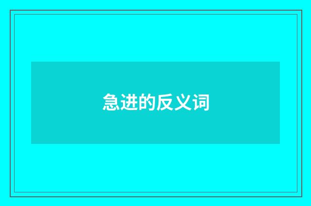急进的反义词