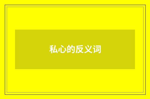 私心的反义词