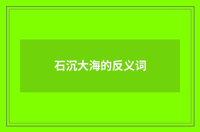 石沉大海的反义词