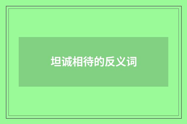 坦诚相待的反义词