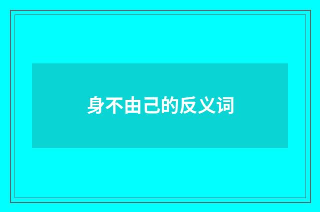 身不由己的反义词