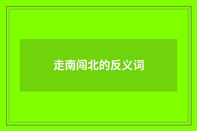 走南闯北的反义词