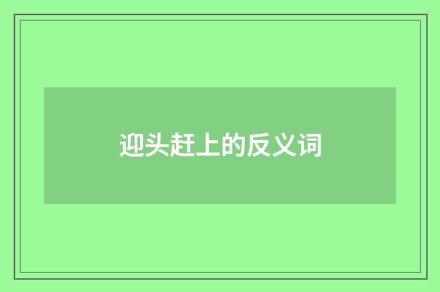 迎头赶上的反义词