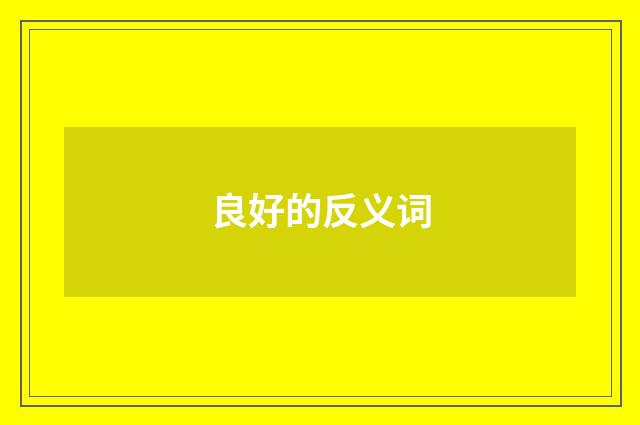良好的反义词