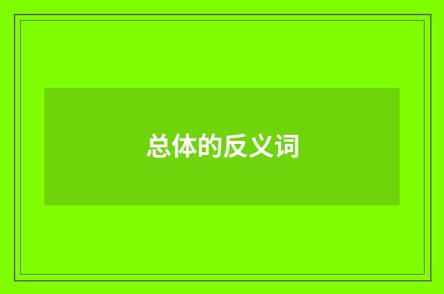 总体的反义词