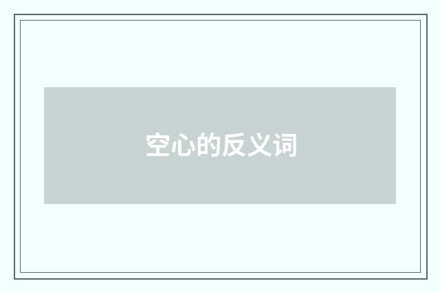 空心的反义词