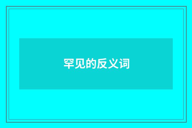 罕见的反义词