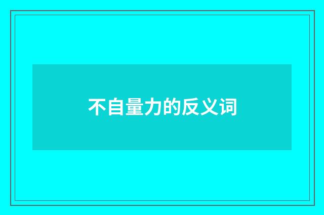 不自量力的反义词