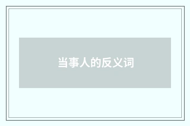 当事人的反义词