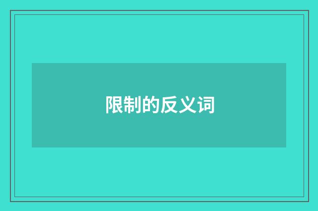 限制的反义词