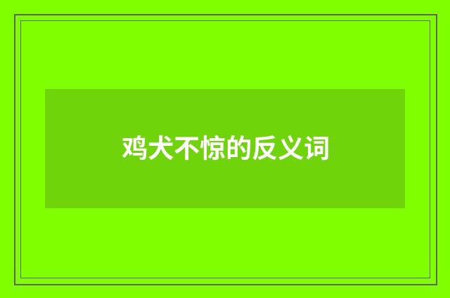 鸡犬不惊的反义词