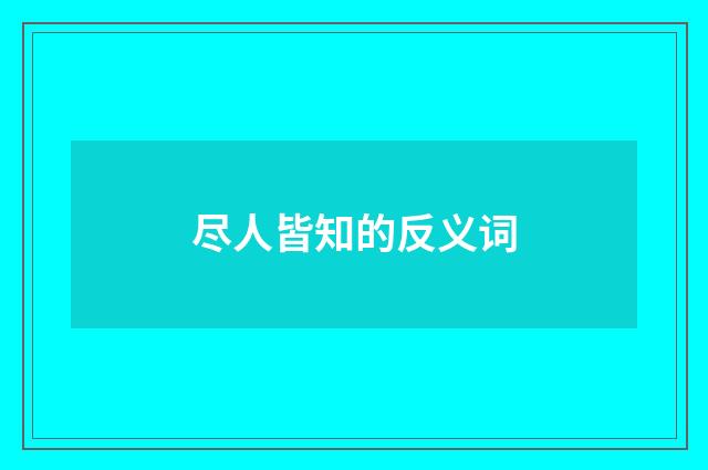 尽人皆知的反义词