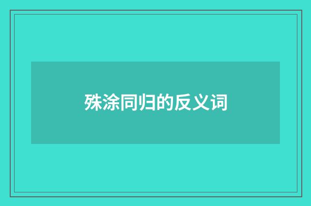 殊涂同归的反义词