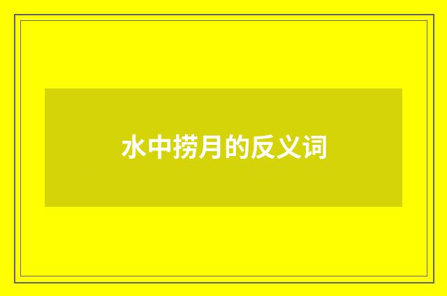 水中捞月的反义词