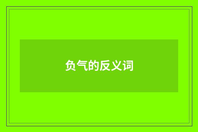 负气的反义词