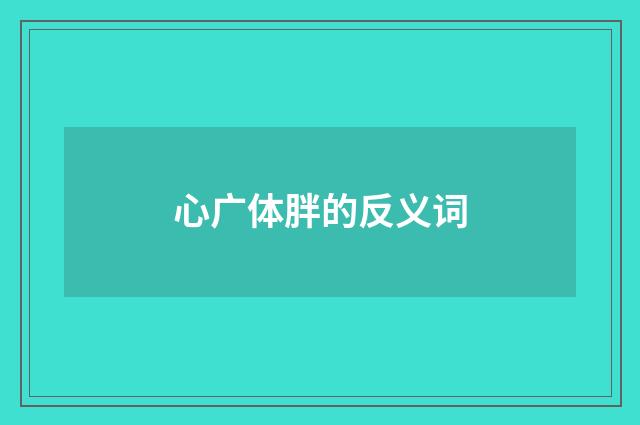 心广体胖的反义词
