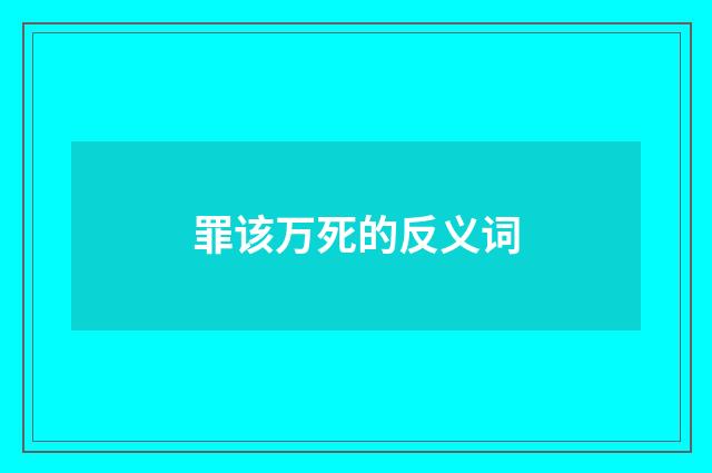 罪该万死的反义词