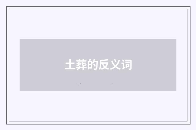 土葬的反义词