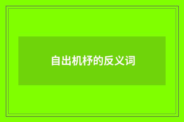 自出机杼的反义词