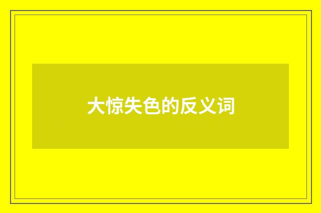 大惊失色的反义词