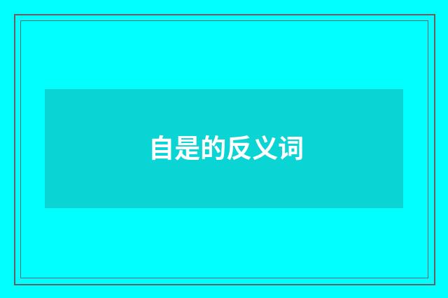 自是的反义词