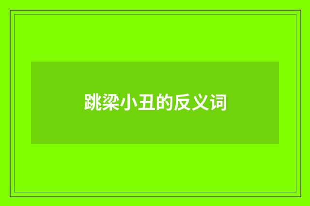 跳梁小丑的反义词