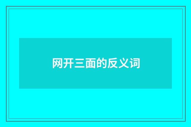 网开三面的反义词