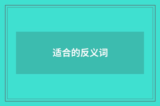 适合的反义词