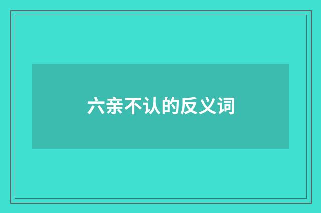 六亲不认的反义词
