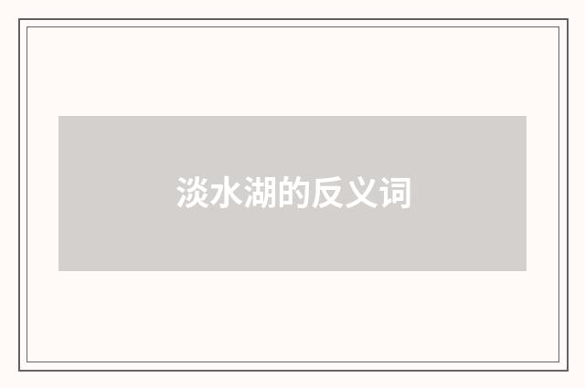 淡水湖的反义词