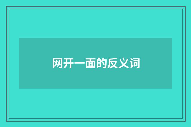 网开一面的反义词