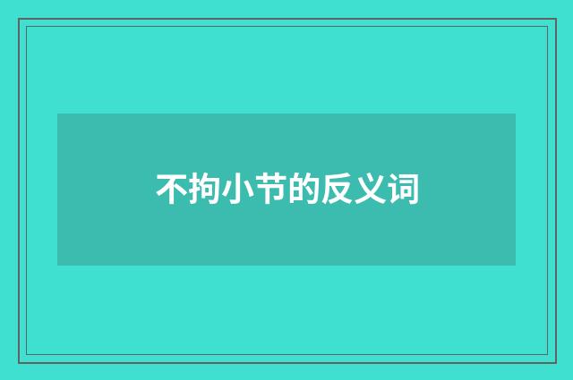 不拘小节的反义词