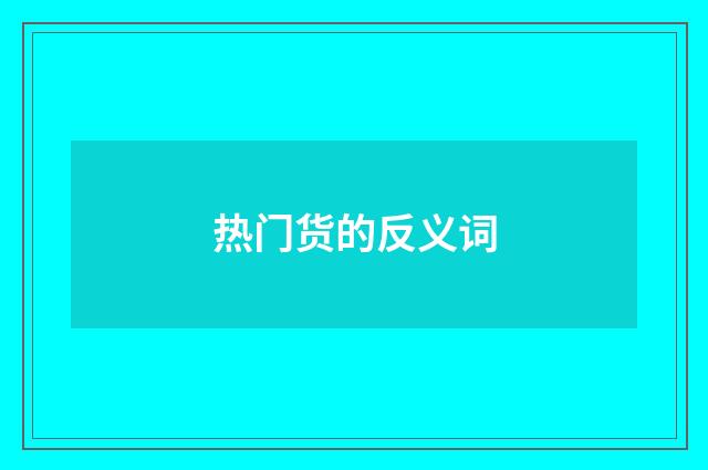 热门货的反义词