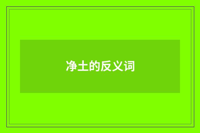 净土的反义词