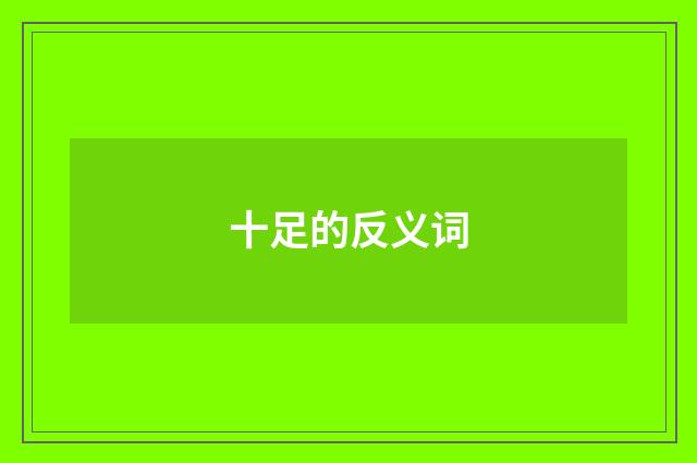 十足的反义词