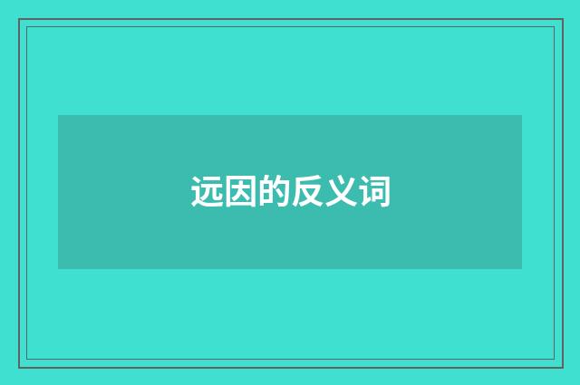 远因的反义词