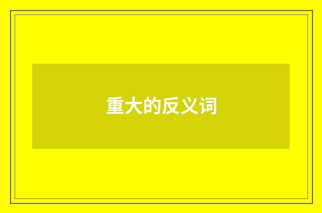 重大的反义词
