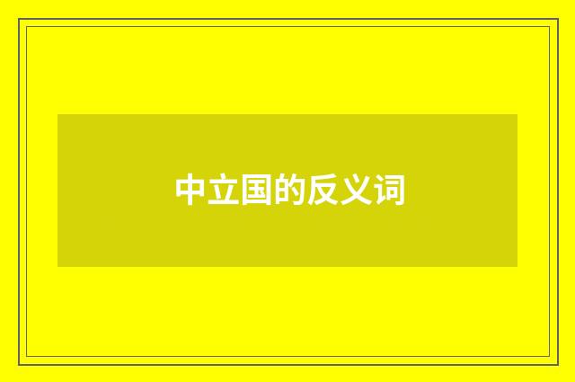 中立国的反义词